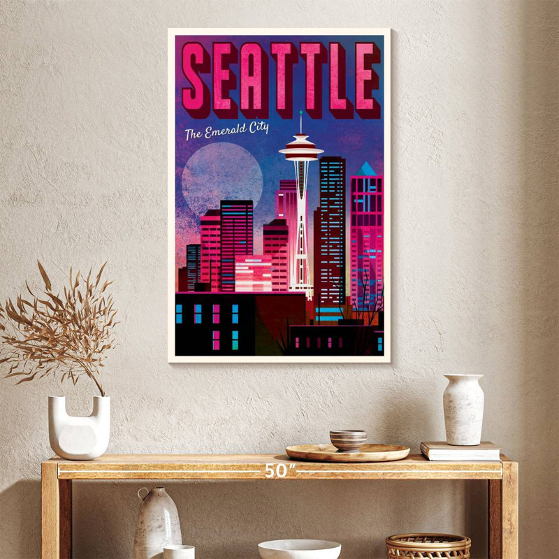 The Emerald City Seattle, H 39 po x l 26 po