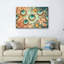 Ensemble de 1 tableau sur toile à motifs floraux avec miroirs-130579565-130579571