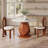 Round Geometric Pedestal Dining Table For 2/4, Durable Kitchen Dining Table With Stong Stability-852809958-852429308