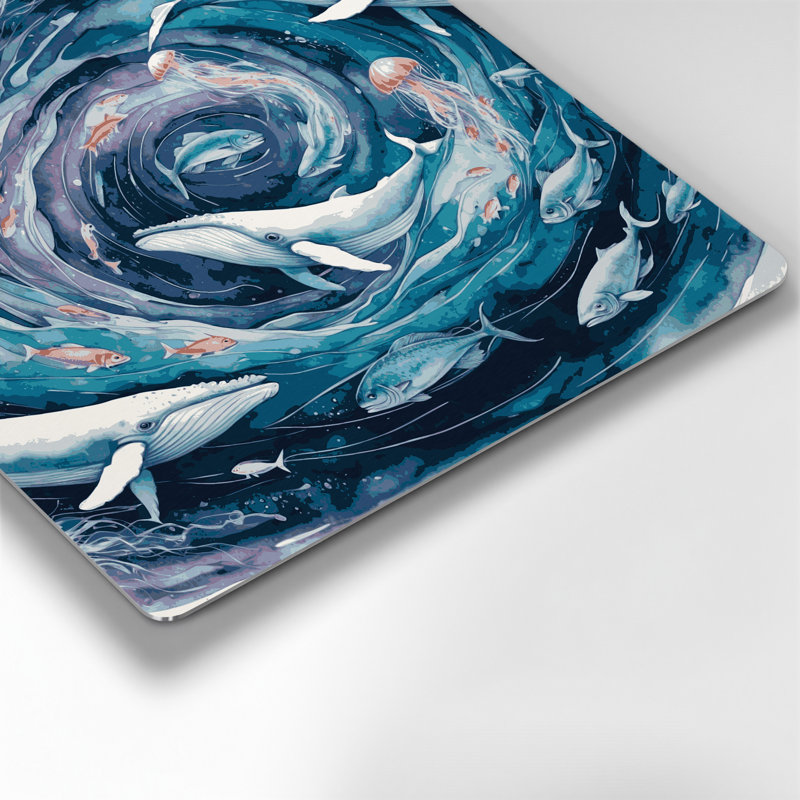 Art mural nautique bleu marine, H 12 po x l 12 po