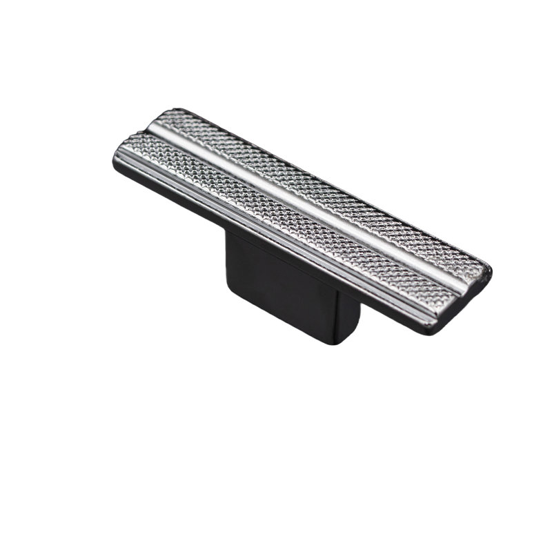 Poignée simple de 5/8 po Twin Knurl, Chrome poli