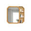 Miroir de pharmacie mural de 31,5 po de hauteur avec cadre en bois et rangement pour la salle de bain Élégante conception de perles, utilitaire durable, armoire de routine à installation rapide avec garniture unique de 24,41 po de profondeur