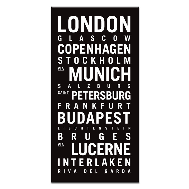Tram Scrolls - Print on Canvas, 153.5cm H x 77.5cm W x 4.5cm D