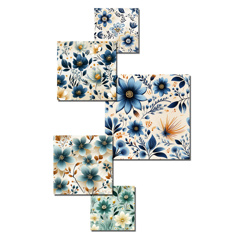 Lorimier - Ensemble d'art mural floral de 5