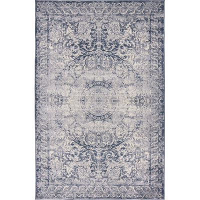Tapis oriental bleu marine Parrado