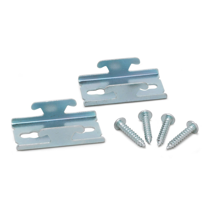Fantasia Silver Double Curtain Rod Bracket Set