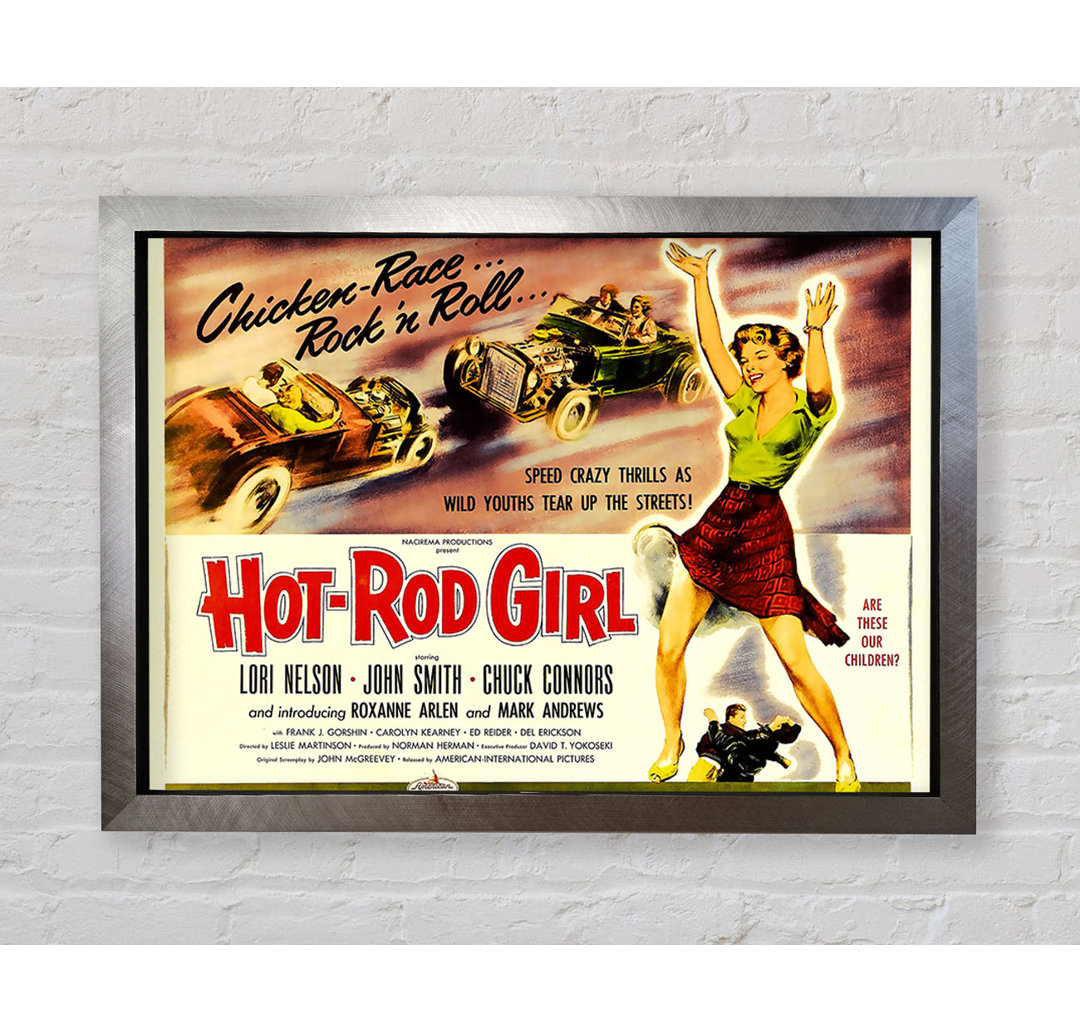 Hot Rod Girl Poster - Einzelner Bilderrahmen Kunstdrucke