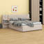 Grand lit plateforme tapissier - liseuses, tiroirs, lit gigogne et tablettes incluses-1692748211