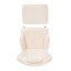 Upholstered Bouclé Rocking Chair with Footstool, Teddy Fleece Accent Chair with Headrest & Side Pocket, Beige