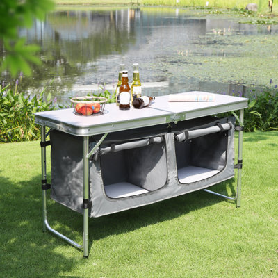 Wasco Rectangular Outdoor Camping Table - 120 cm W 47 cm D