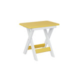 Berlin Gardens Regular Top With White Base Folding End Table