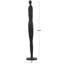 Grande sculpture en polystone noire avec silhouette nervurée et corps scintillant-667681140