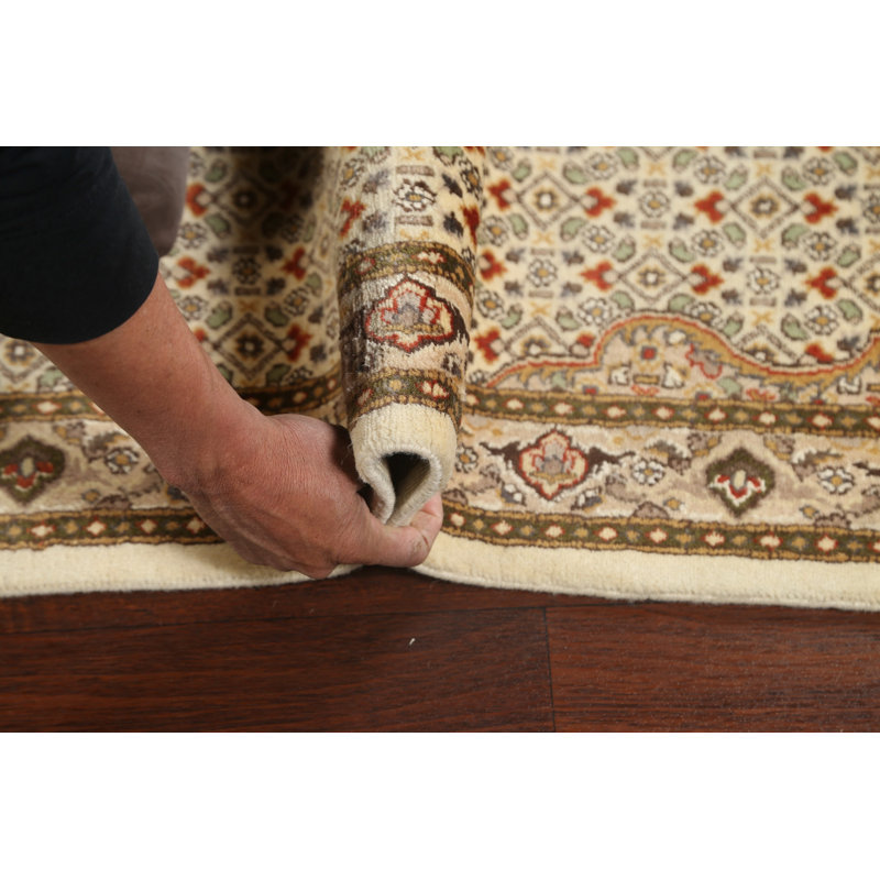 Tapis de couloir unique brun noué à la main 2 pi 8 po x 12 pi New Age