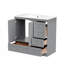 Meuble-lavabo autoportant de style Shaker avec lavabo en céramique-1760752766