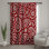 Red White Paisley Pattern Window Curtains, Paisley Sheer & Blockout Curtains - 1 Panel