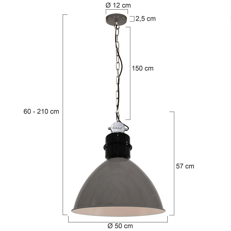 Ashlyn 1 - Light Dome Pendant, Grey/Brown/Blue
