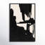Abstrait noir et blanc à coups de pinceau par Oliver Gal - reproduction sur toile flottante-68916577-68916583