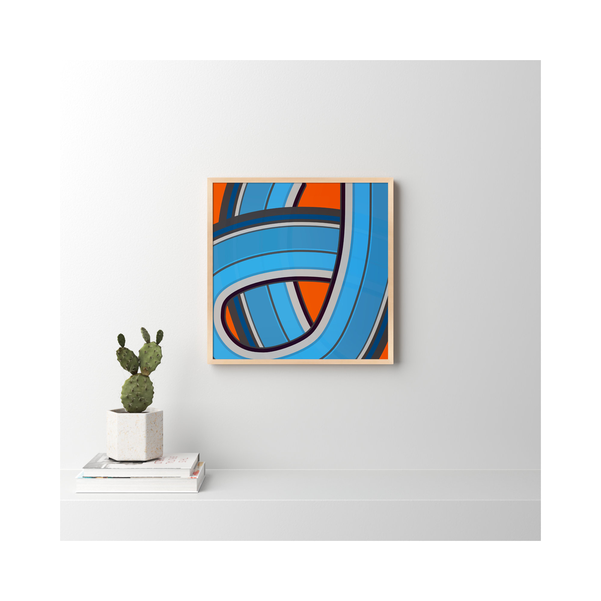 Twist Series I Twisted River by Jacques Pilon - Picture Frame Graphic Art on Paper, 24" H x 24" W x 1.25" D, Brown