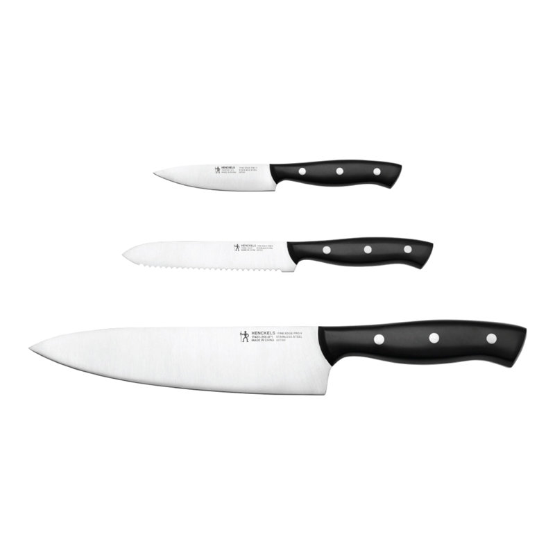 Ensemble de 3 couteaux HENCKELS Everpoint, noir