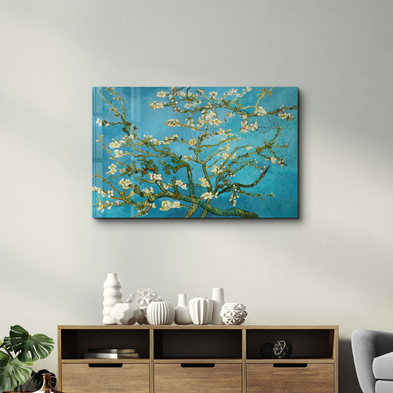 Peinture murale élégante en verre trempé Lekeya, 13,8 x 21,7 pouces | 100% verre trempé, épaisseur: 0,16 pouce | Imprimé UV pour des couleurs éclatantes | Parfait pour la décoration intérieure, le salon et les espaces de bureau