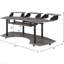 83" Eleazar Oak Finish Music Recording Studio Desk-1858141625