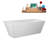 67" Streamline Soaking Freestanding Tub and Tray With Internal Drain-101698054