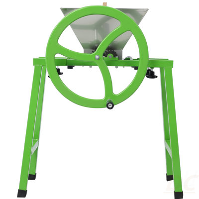 7L Manual Juicer Grinder With Stand,Portable Fruit Crusher With Wheel Stainless Steel Fruit Scratter Pulper For Wine And Cider Pressing