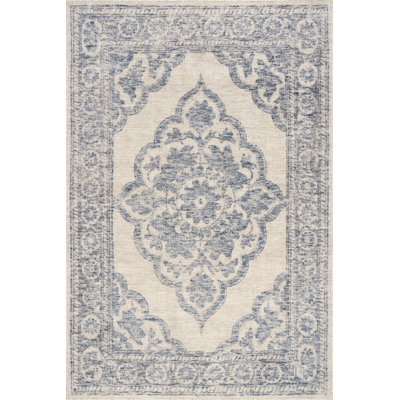 Istanbul Hand-Tufted Ornate Border Wool-Blend Rug