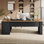 Bureau de direction en L 78,7 po avec armoire Starage
