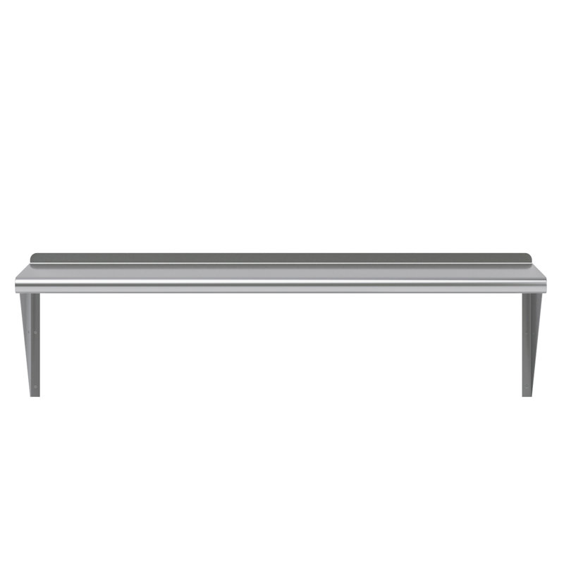 Tablette murale en acier inoxydable, H 15 po x l 48 po x P 16 po