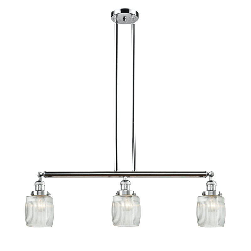 Luminaire suspendu linéaire à 3 lumières pour îlot de cuisine Mireya, Ampoule DEL 6 watts Vinage