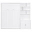 Lit double avec diverses tablettes de rangement et armoire, blanc - Fonction élégante dans la chambre à coucher