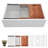 33" L X 20" W Ceramic Apron Front Farmhouse Kitchen Sink 10 Inch Deep Single Bowl Basin Workstation Sink