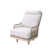Cream Cushion / Brown/Natural Wood Frame