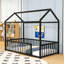 Structure de lit en métal avec clôture-35685440-35685441