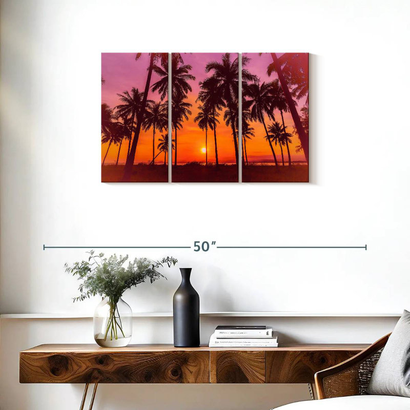 Silhouette de coucher de soleil Gillard, H 20 po x l 33 po