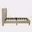 High Headboard Upholstered Bed, Bed Frame, 12-Slat Support, Easy To Assemble, Beige, Linen Cloth, No Box Spring Needed-1350736271