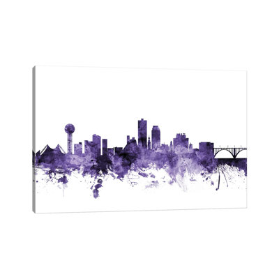 Knoxville, Tennessee Skyline by Michael Tompsett - 1 Piece Wrapped Canvas Wall Art