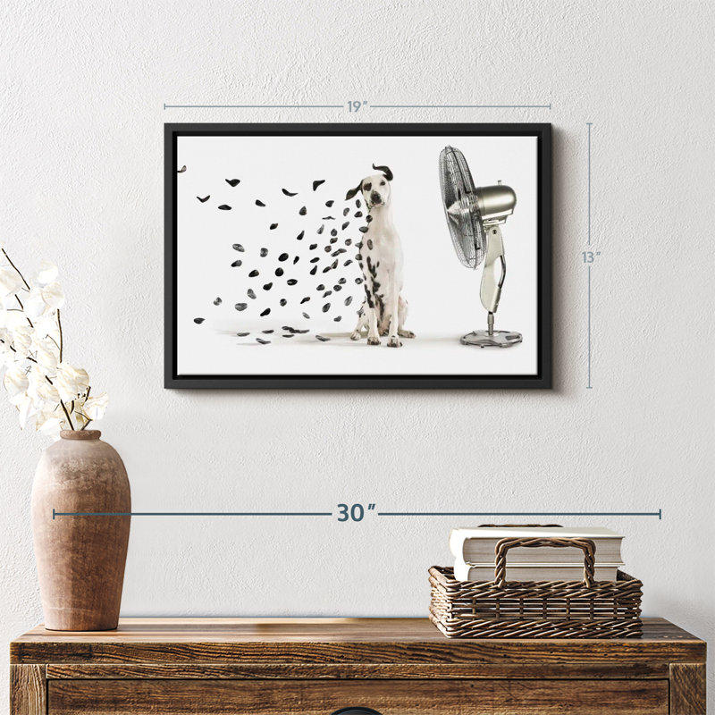 Impression sur toile à taches de vent dalmatiennes, H 19 po x l 13 po