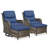 Koba 2-Person Wicker Swivel Rocker Patio Set with Ottomans and Cushions-1399622129-1399622128