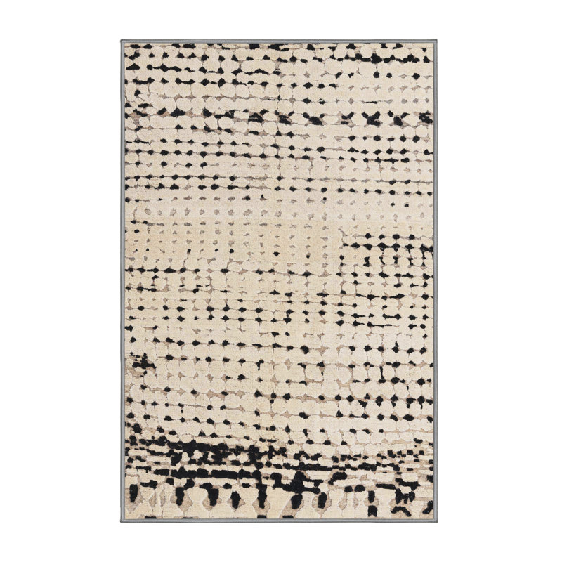 Tapis abstrait moderne 4387, Tapis de couloir 2 pi x 5 pi