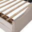 Lit de jour avec deux tiroirs en beige doux et construction en lattes de bois robustes - Apportez une atmosphère paisible à votre espace de vie et une structure résiliente