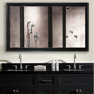 Donell Wood Flat Wall Mirror