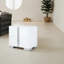 Armoire de chevet blanche avec poignées en métal-349865847