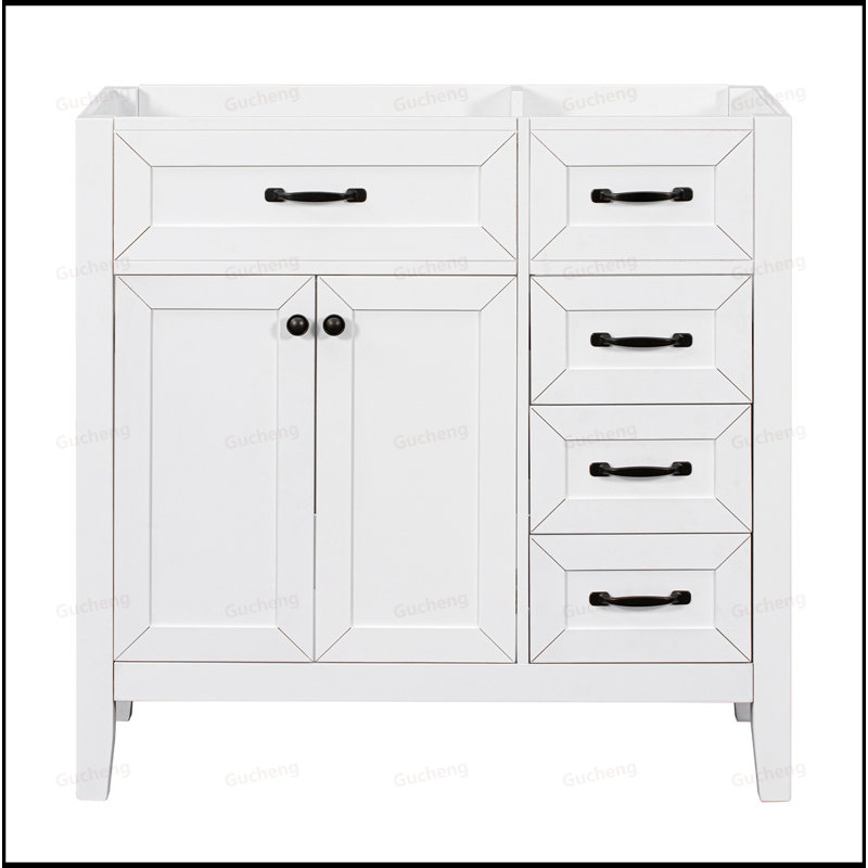 36Inch Bathroom Vanity Base Only, White