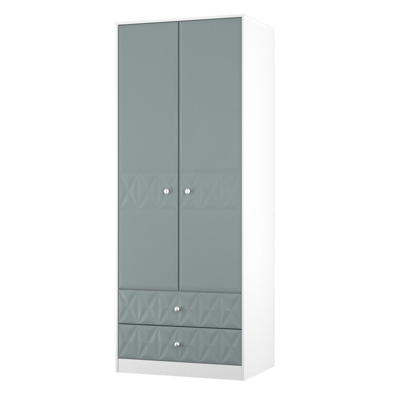 Taiylor 2 Door Robe 2 Drawer Robe, Duck/White