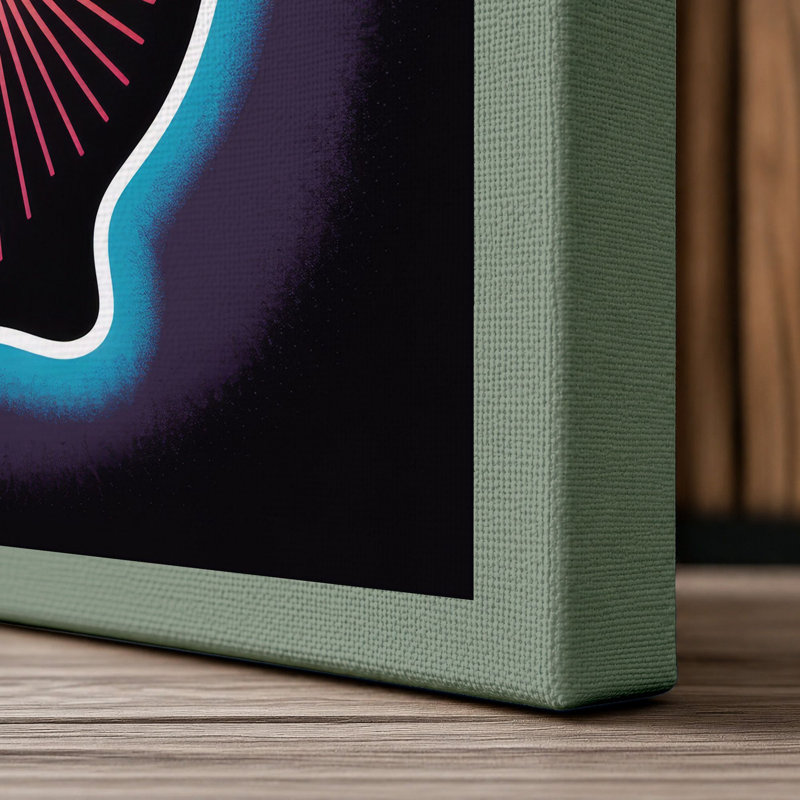 Glowing Hand in Light Modern - Wrapped Canvas, 24x16 - 61.0 x 40.6 cm, Sage Border