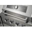 Îlot de cuisine extérieur modulaire 3 pièces VESTIVium - Barbecue au gaz à 6 brûleurs avec rôtissoire infrarouge arrière, module d'évier, réfrigérateur et ensemble de rangement, comptoir en quartz blanc, acier inoxydable (NG)-126295142-128704770