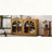 4-Door Large Storage Sideboard Buffet with Glass Doors and Adjustable Shelves