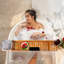 Plateau pour baignoire en teck, plateau de bain en bois pour baignoire, 33,8 po x 6 po x 1,8 po